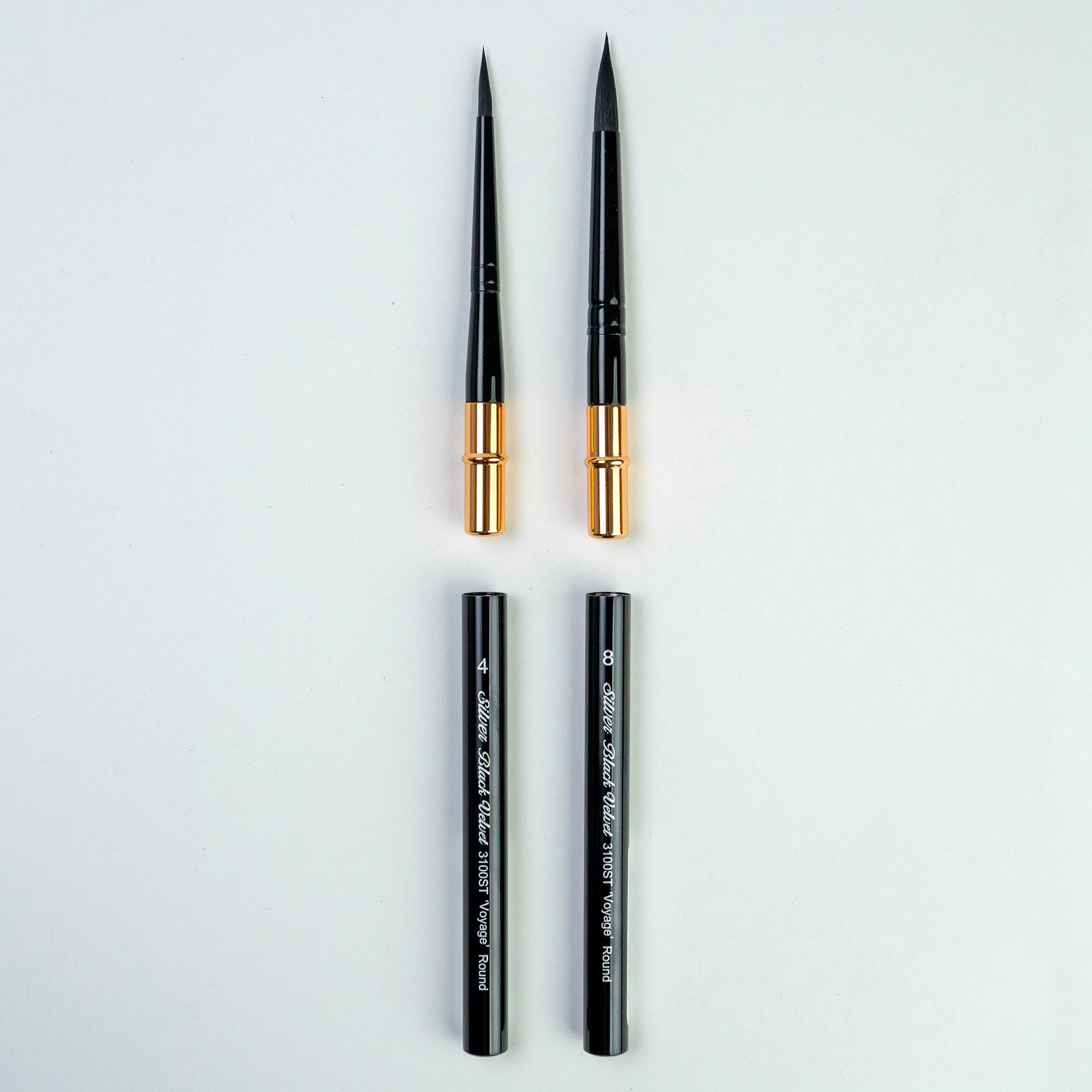 Silver Brush Limited Black Velvet® Large Travel Round Brushes Set